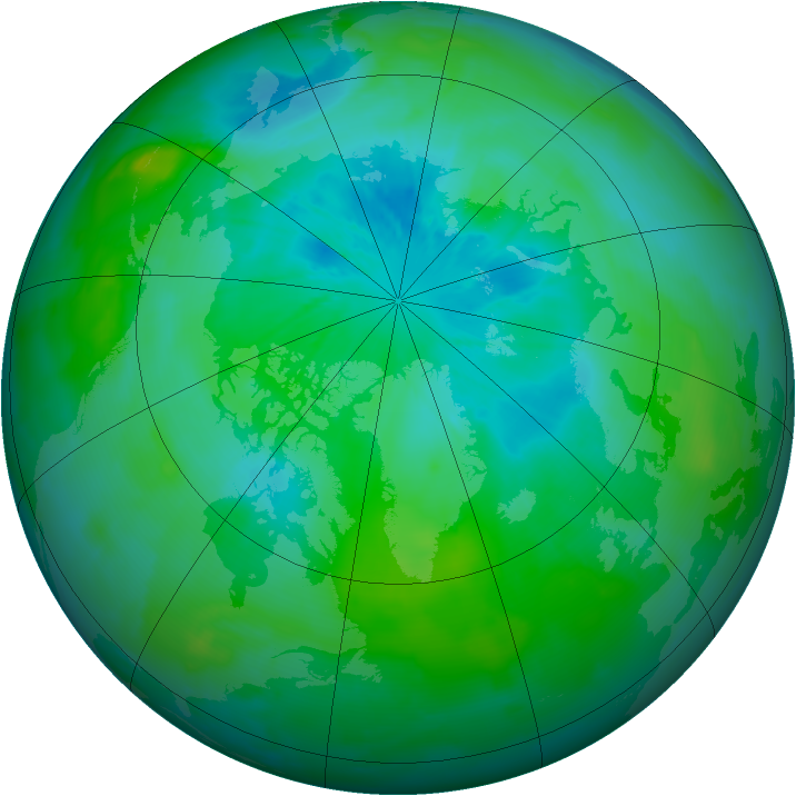Arctic ozone map for 11 August 2012